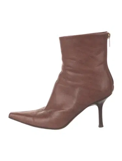 Pre-owned Jimmy Choo Leather Boots In Brown