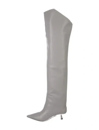 Pre-owned Jimmy Choo Leather Boots In Gray
