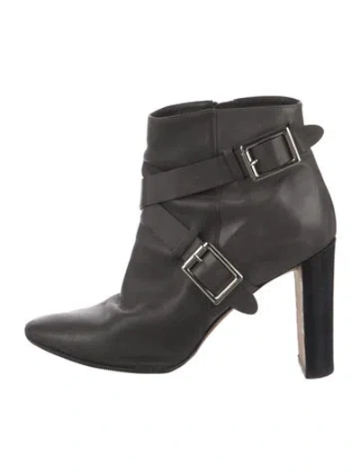 Pre-owned Jimmy Choo Leather Boots In Gray