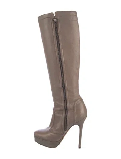 Pre-owned Jimmy Choo Leather Boots In Neutral