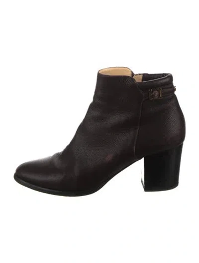 Pre-owned Jimmy Choo Leather Boots In Purple