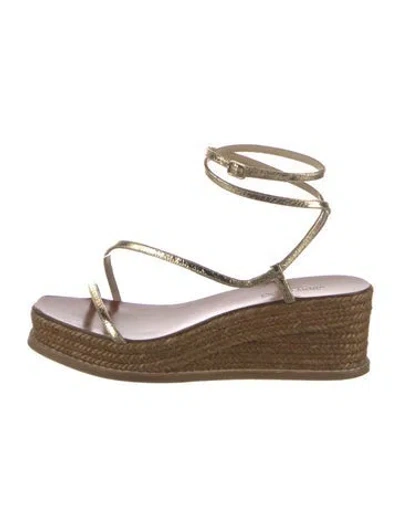 Pre-owned Jimmy Choo Leather Braided Accents Espadrilles