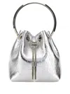 Jimmy Choo Bon Bon Metallic Leather Bucket Bag