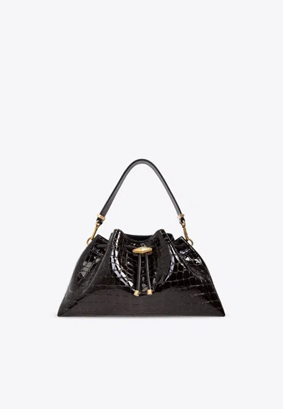 JIMMY CHOO LEATHER BUCKET BAG