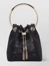 Jimmy Choo Leather Bucket Bag Metallic Handle