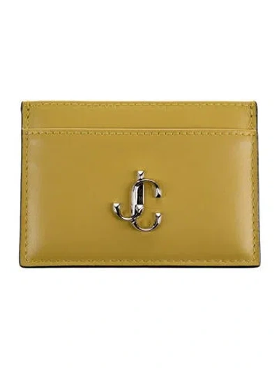 Pre-owned Jimmy Choo Leather Card Holder In Yellow