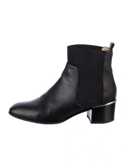 Pre-owned Jimmy Choo Leather Chelsea Boots In Black