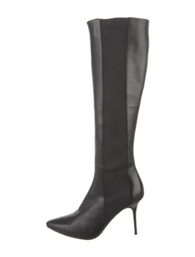 Pre-owned Jimmy Choo Leather Chelsea Boots In Black