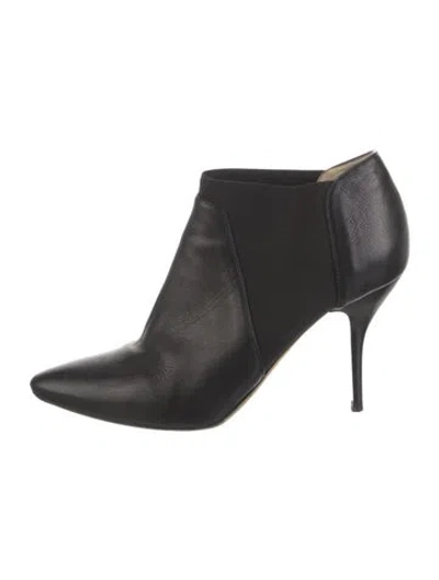 Pre-owned Jimmy Choo Leather Chelsea Boots In Black
