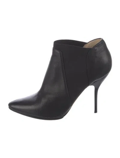 Pre-owned Jimmy Choo Leather Chelsea Boots In Black