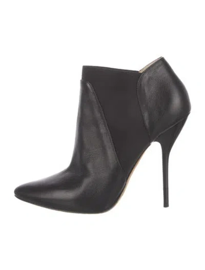 Pre-owned Jimmy Choo Leather Chelsea Boots In Black
