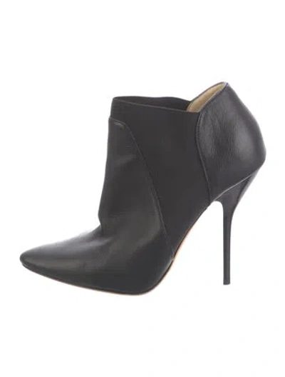 Pre-owned Jimmy Choo Leather Chelsea Boots In Black