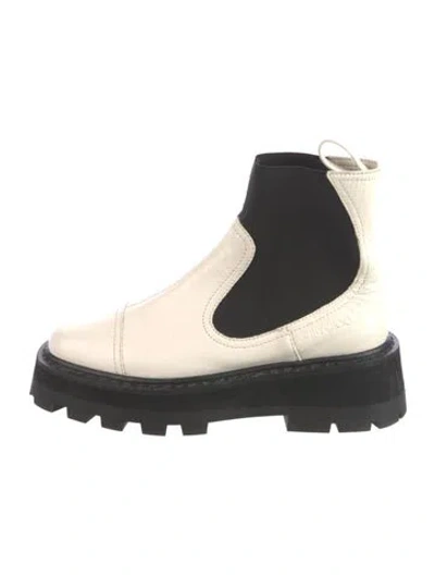 Pre-owned Jimmy Choo Leather Chelsea Boots In Neutral
