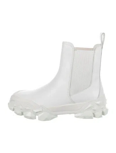 Pre-owned Jimmy Choo Leather Chelsea Boots In White