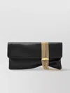 Jimmy Choo Clutch Zendra In Pelle Nera Donna In Black