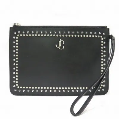 Pre-owned Jimmy Choo Leather Clutch Bag () In Black