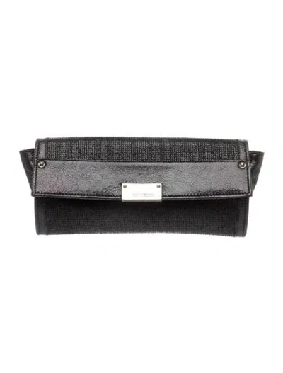 Pre-owned Jimmy Choo Leather Clutch In Black