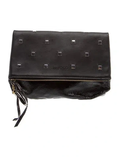 Pre-owned Jimmy Choo Leather Clutch In Black