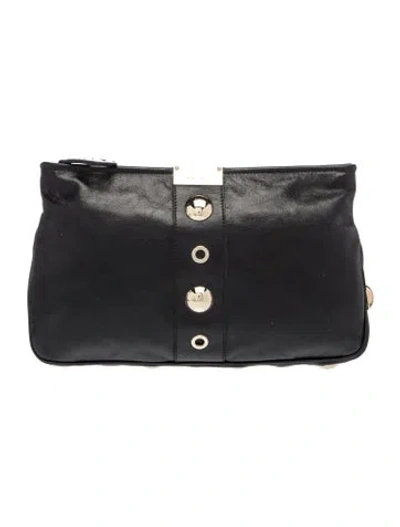 Pre-owned Jimmy Choo Leather Clutch In Black