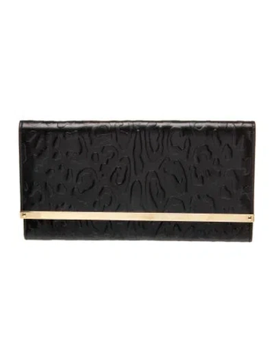 Pre-owned Jimmy Choo Leather Clutch In Black