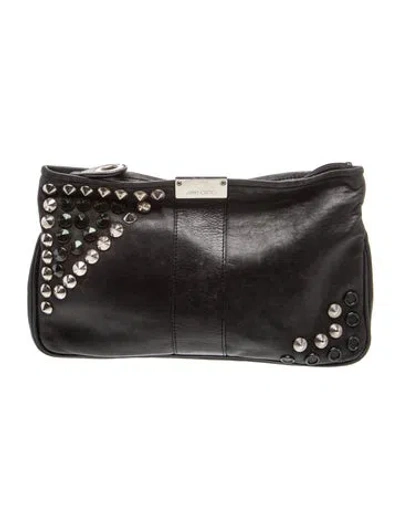 Pre-owned Jimmy Choo Leather Clutch In Black