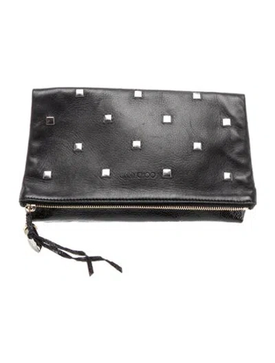 Pre-owned Jimmy Choo Leather Clutch In Black