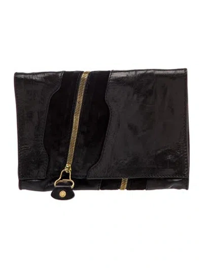 Pre-owned Jimmy Choo Leather Clutch In Black