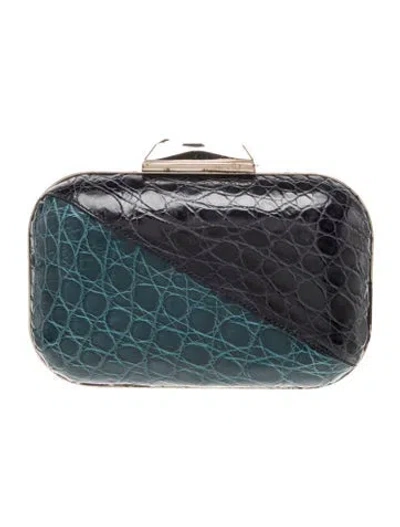 Pre-owned Jimmy Choo Leather Clutch In Blue
