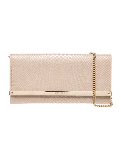 Pre-owned Jimmy Choo Leather Clutch In Pink