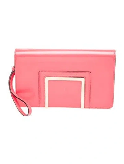 Pre-owned Jimmy Choo Leather Clutch In Pink