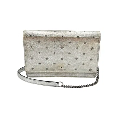 Pre-owned Jimmy Choo Leather Coin Purse/coin Case () In Silver