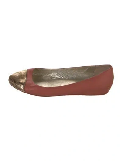 Pre-owned Jimmy Choo Leather Colorblock Pattern Ballet Flats In Multi