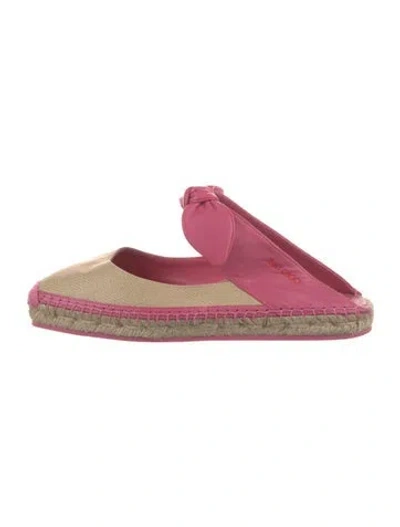 Pre-owned Jimmy Choo Leather Colorblock Pattern Espadrilles In Pink