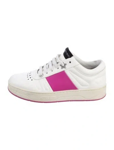 Pre-owned Jimmy Choo Leather Colorblock Pattern Sneakers