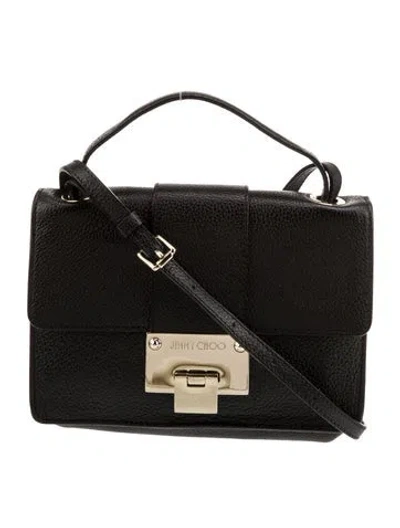 Pre-owned Jimmy Choo Leather Crossbody Bag In Black