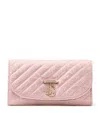 Jimmy Choo Leather Curve Chain Wallet In Pink