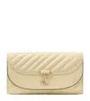 Jimmy Choo Leather Curve Chain Wallet In Sand