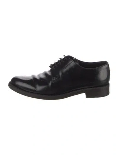 Pre-owned Jimmy Choo Leather Derby Shoes In Black