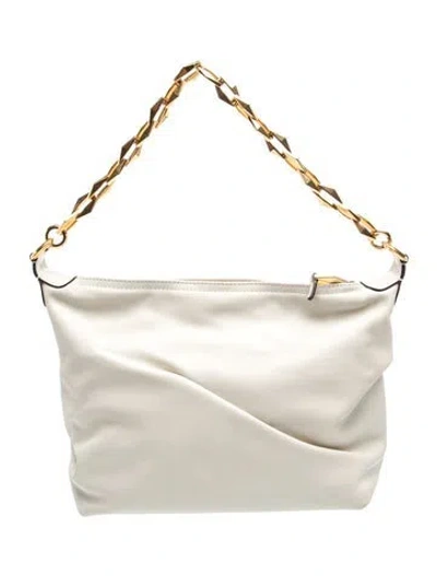 Pre-owned Jimmy Choo Leather Diamond Soft In Neutrals