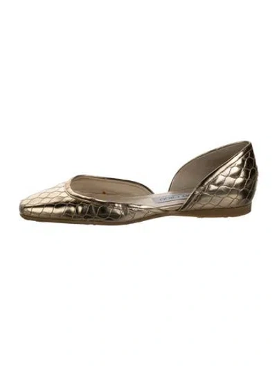 Pre-owned Jimmy Choo Leather D'orsay Flats