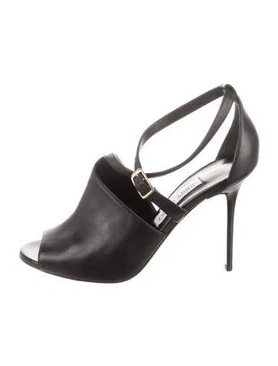 Pre-owned Jimmy Choo Leather D'orsay Pumps In Black