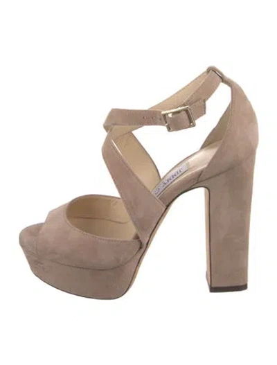 Pre-owned Jimmy Choo Leather D'orsay Pumps In Neutral