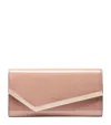 Jimmy Choo Emmie Leather Clutch Bag In Pink