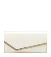 Jimmy Choo Emmie Patent Leather Clutch In White