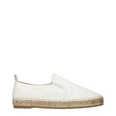 Jimmy Choo Leather Espadrille Espadrille Flat In White