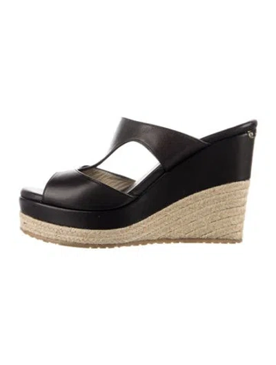 Pre-owned Jimmy Choo Leather Espadrilles In Brown