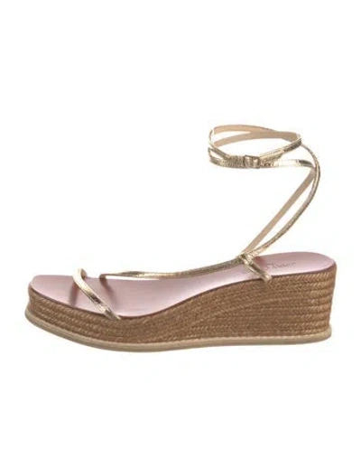 Pre-owned Jimmy Choo Leather Espadrilles In Neutral