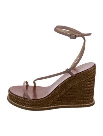 Pre-owned Jimmy Choo Leather Espadrilles In Neutral