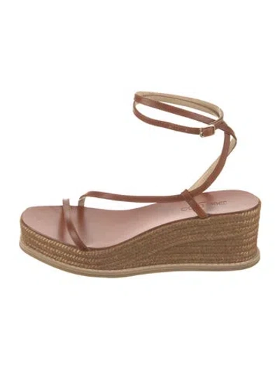 Pre-owned Jimmy Choo Leather Espadrilles In Neutral