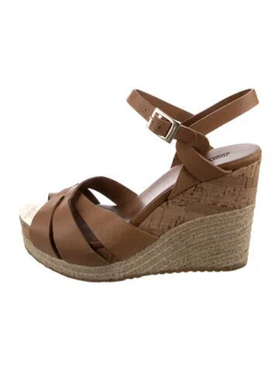 Pre-owned Jimmy Choo Leather Espadrilles In Neutrals